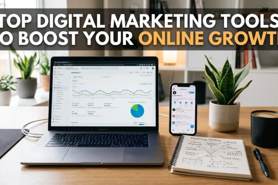 Top digital marketing tools interface