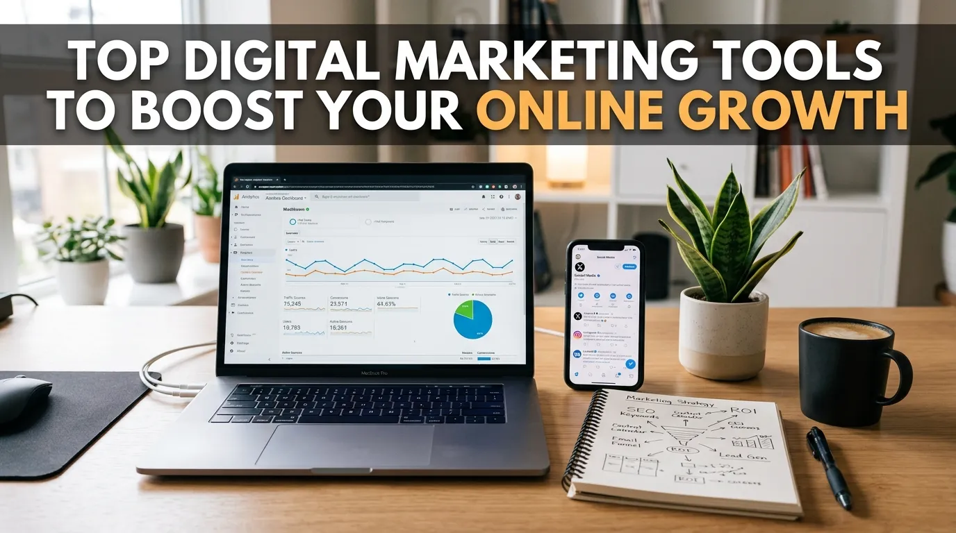 Top digital marketing tools interface